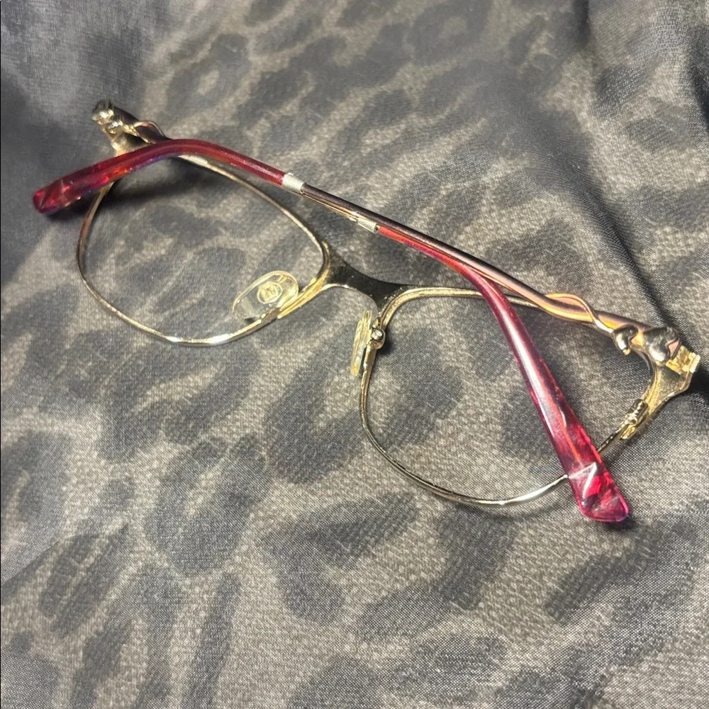 Dior eyeglass *frames only* purple color shift metal designer vintage frames